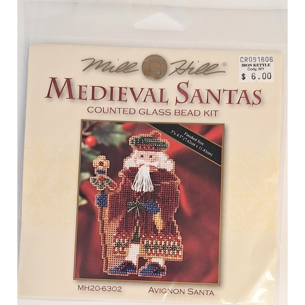 Mill Hill Medieval Santas Mh20-6302 Avignon Santa Counted Glass Bead Kit